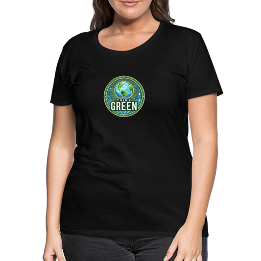 Denk groen Dames Premium T-Shirt - black